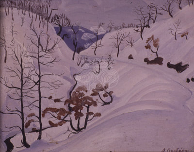Γιολδάσης Δημήτρης (1897-1993) χιονισμένη ρεματιά